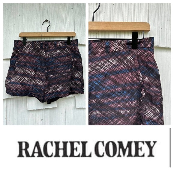 Rachel Comey Silk Printed Flat Front Shorts 8 - Picture 1 of 8